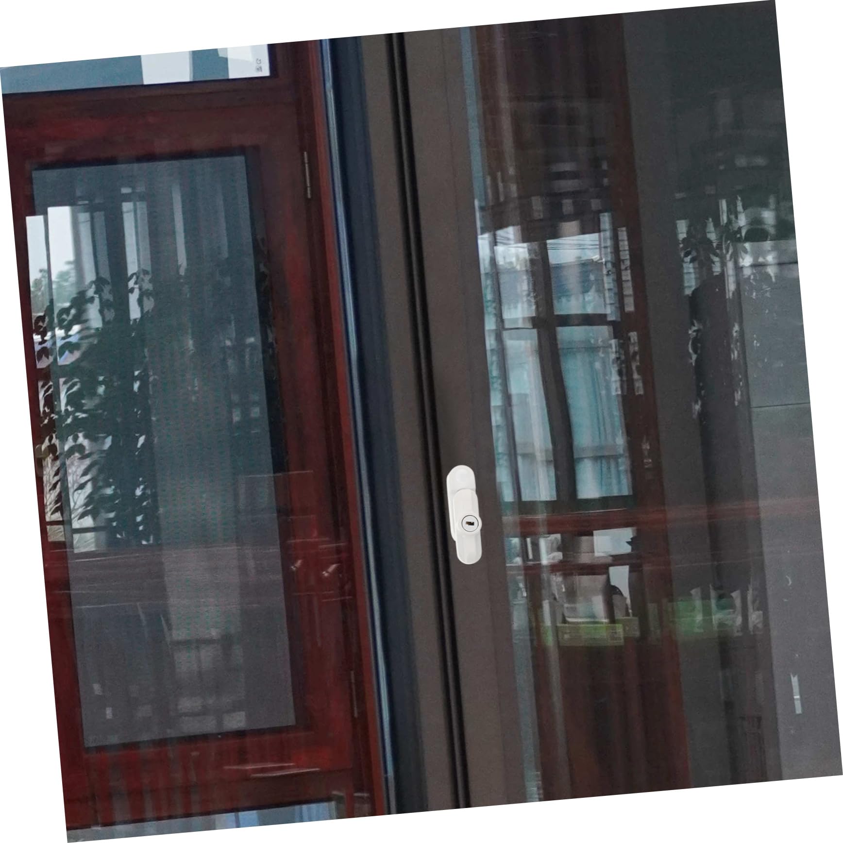 HOMSFOU 4ensembles Serrure De Fenêtre t Avec Clé Verrou De Sécurité Pour Fenêtres Coulissantes Guillotine Garçon Fille Accidentelle Installation Facile Et Design Élégant Lot