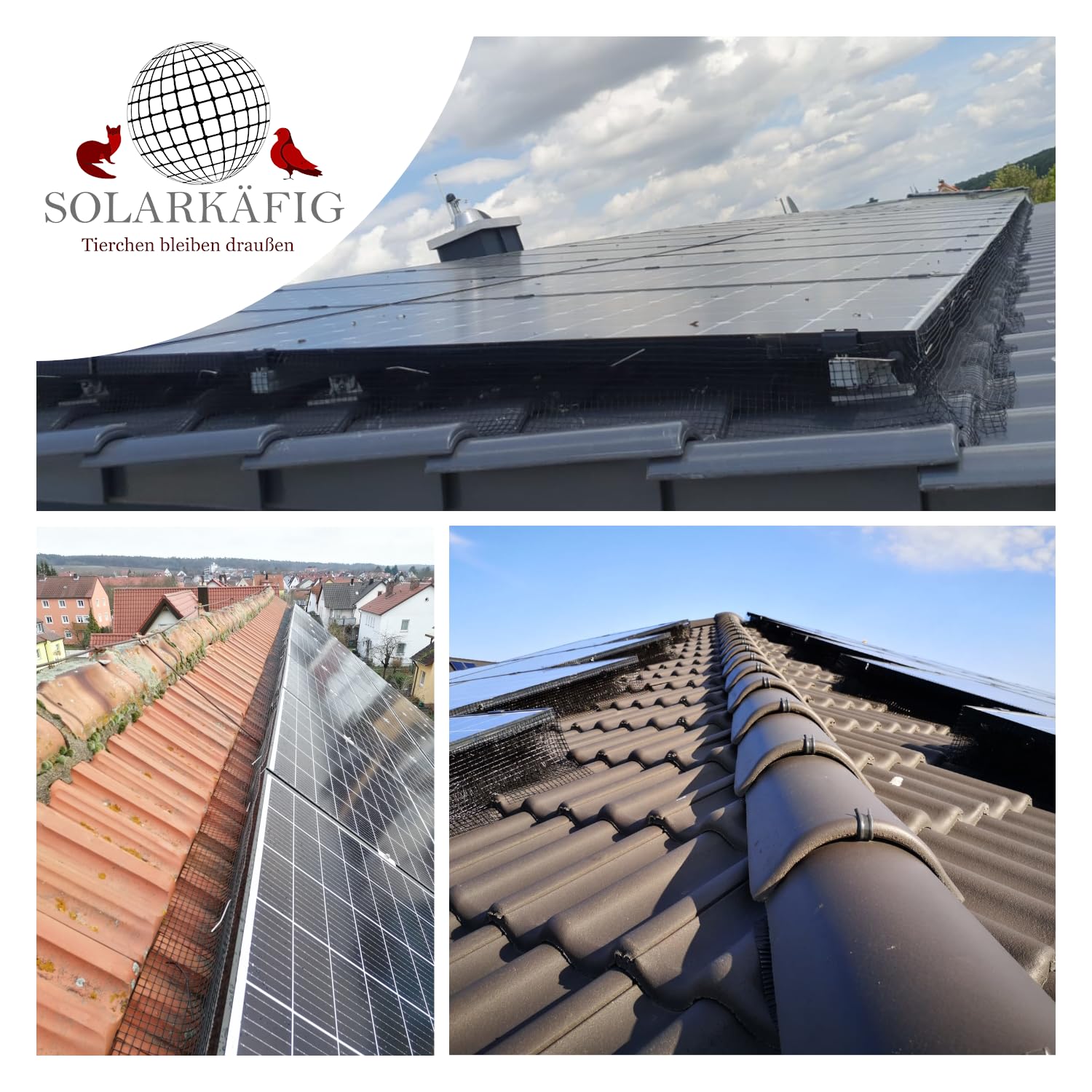 Solarkäfig Taubenabwehr für Solaranlagen – Taubenschutz PV-Anlage, Marderschutz, Vogelabwehr – Langlebig, UV-beständig, einfache Montage – Vogelschutz PV (15cm x 30 Meter Edelstahl)