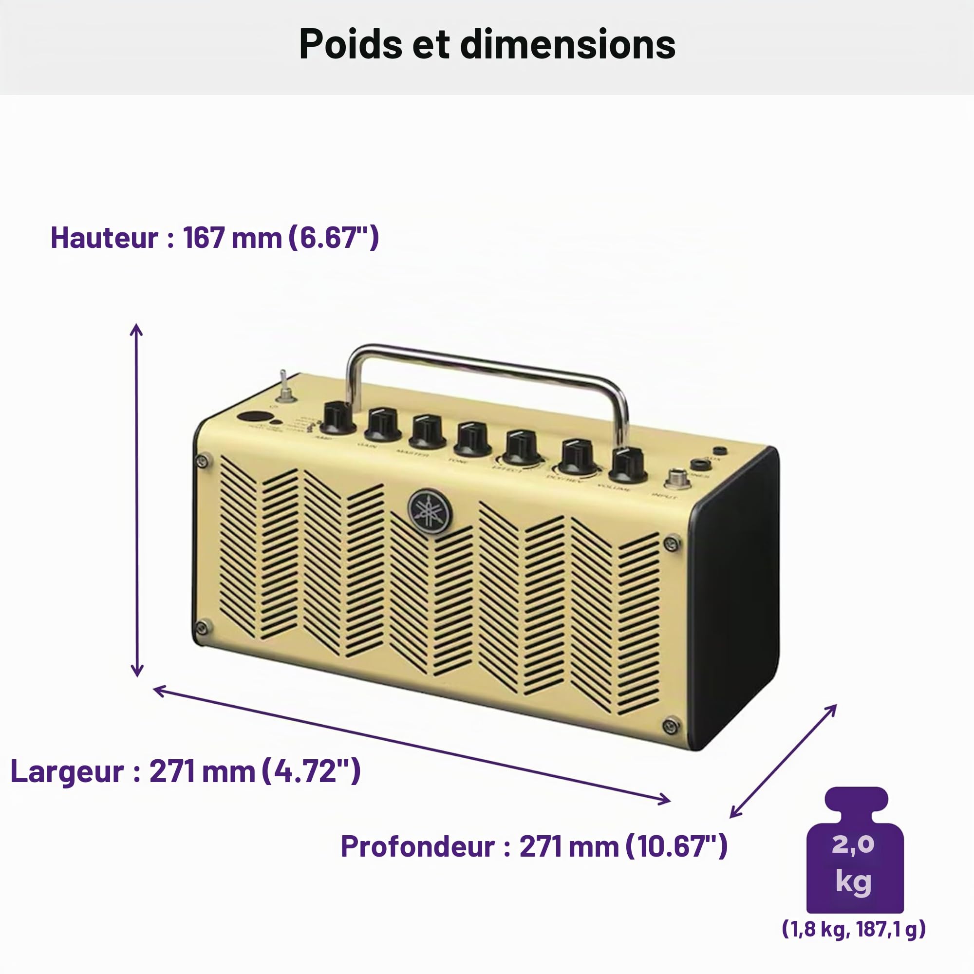 Yamaha - THR5H - Amplificateur Guitare à Modélisation - Crème