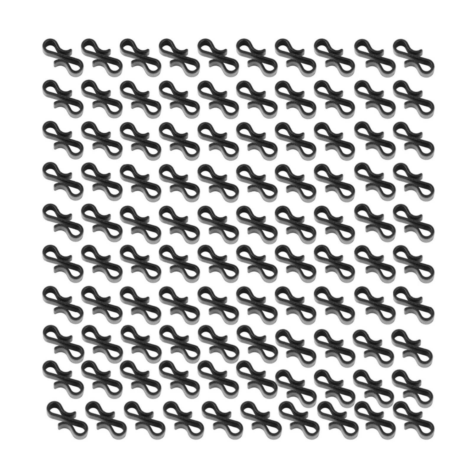BAYNOPURIN Outdoor Light Hook 10-100PCS Plastic S-Shaped Hook Weatherproof Outdoor Camping DIY Decor Light Buckle for Hanging Decoration String Lights(100pcs-Black)