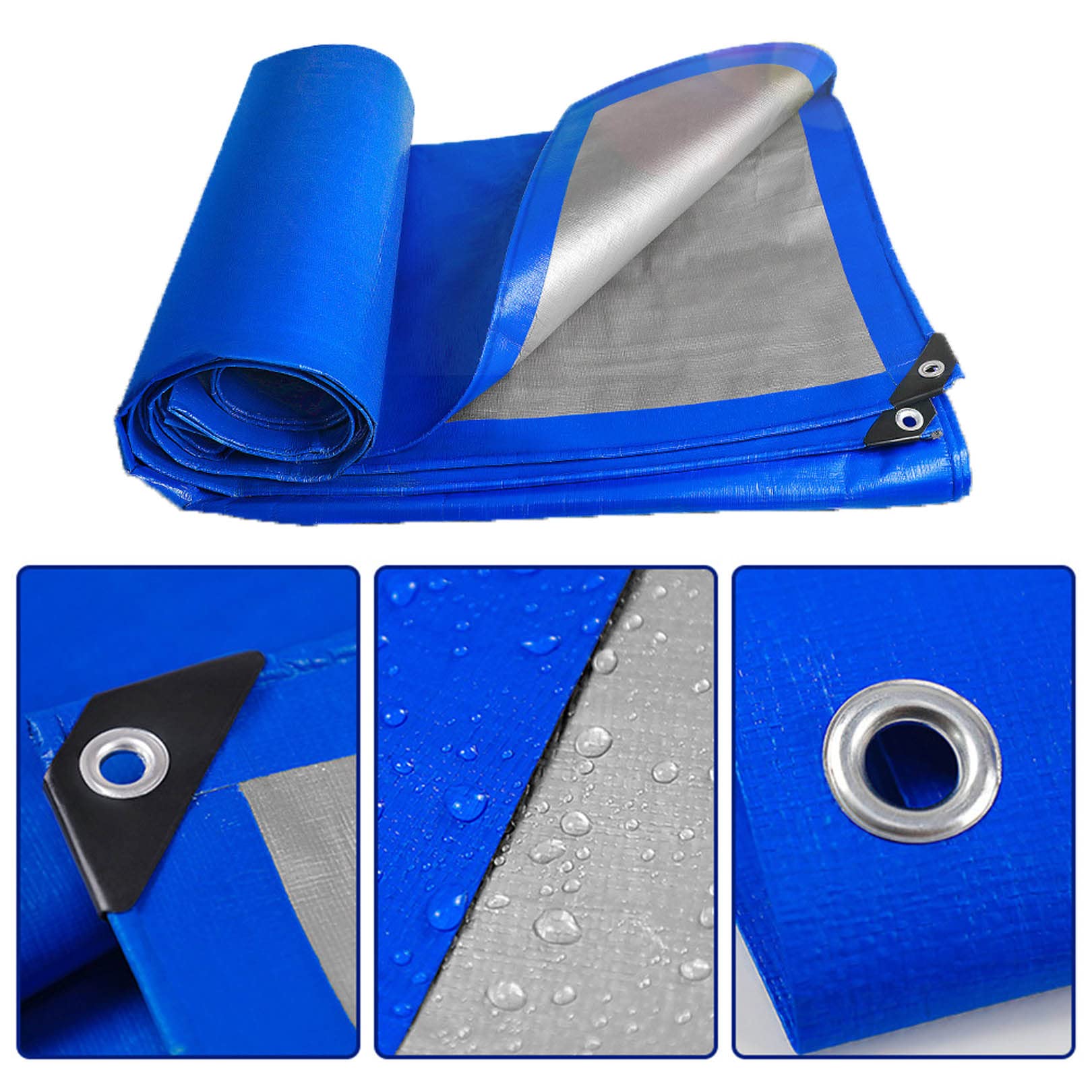Telo Impermeabile Da 7x7 Piedi, Telo Per Giardino, Telo Per Foglie Con 4 Maniglie Per Copertura Di Sabbiera Telo Per Esterni Telo Per Trasport~p113424140