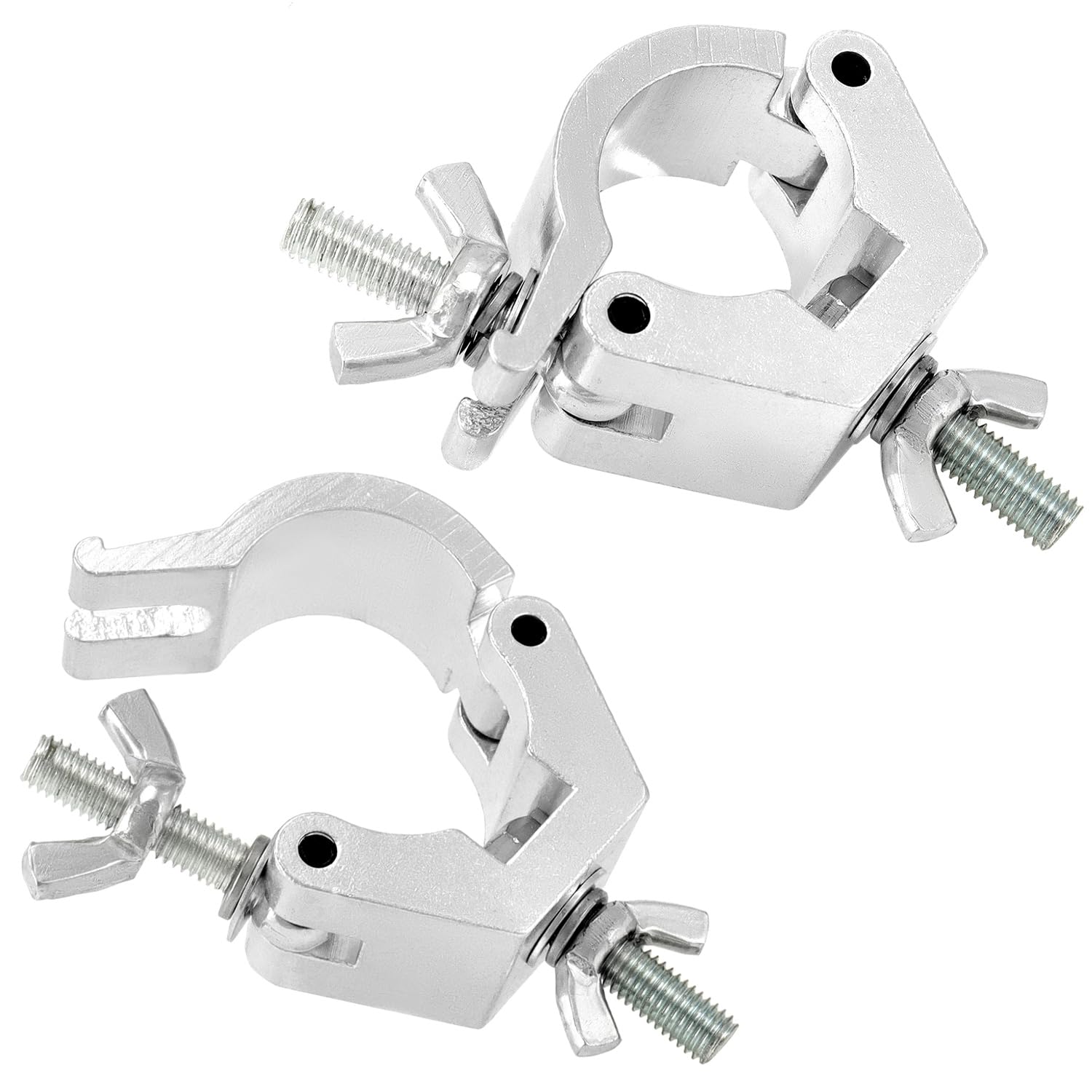 QWORK® 8 Pezzi Morsetto per Traliccio 30-36mm -Capacità 100kg - Lega di Alluminio - per Luci DJ