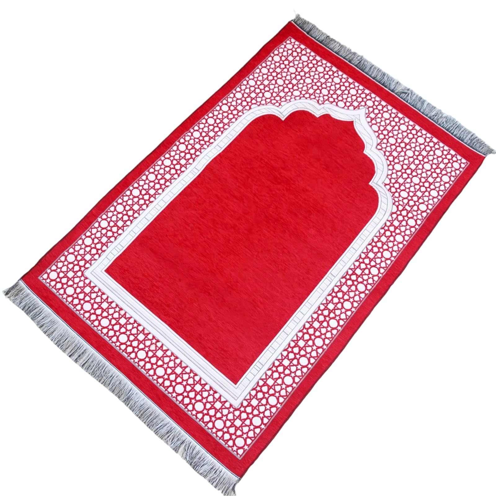 HZBB Foldable Portable Prayer Mat Islamics Woven Arabic Pattern Pray Rug Blanket with Tassels for Men Women and Children Muslims Islamics Prayer Rug