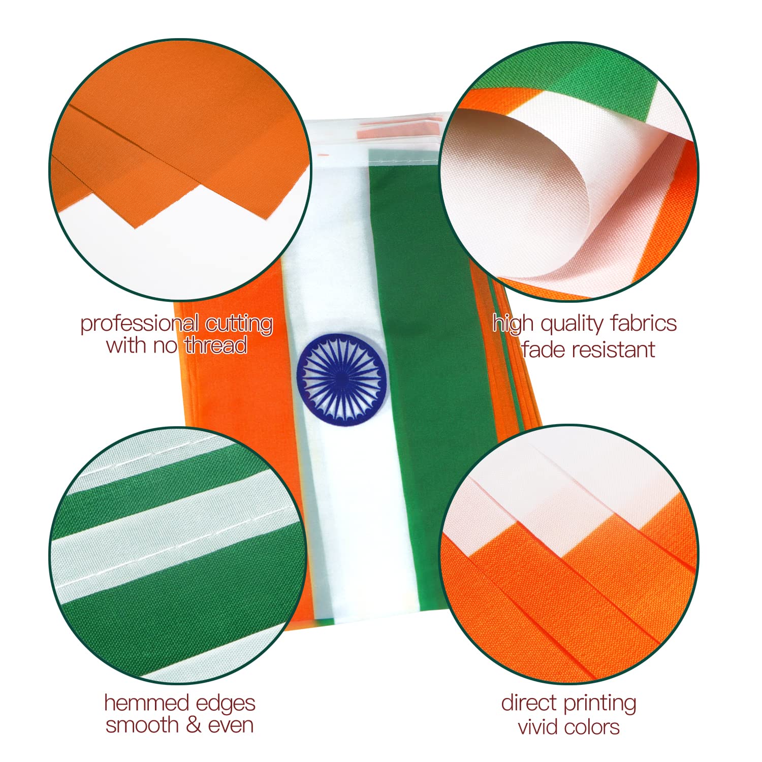 Anley India String Flag Pennant Banners, Patriotic Events 15th of August Indian Independence Day Decoration Sports Bars - Image 2