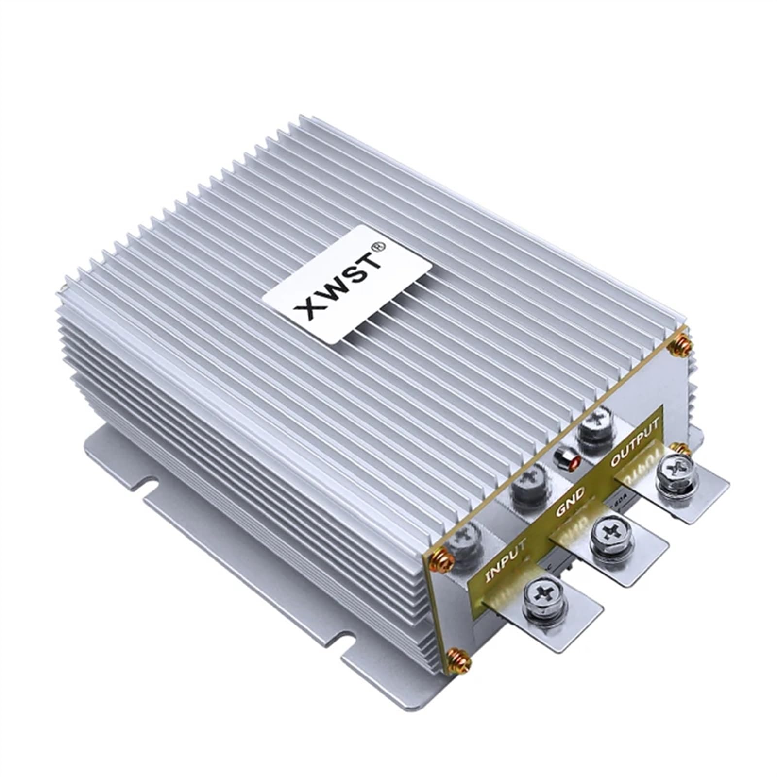 Wodoodporny konwerter DC, 10-45 V do 48 V regulatory napięcia, moduł 12 V do 48 V, falownik zasilacza samochodowego (8A Aluminium XL, 12 V-48 V)