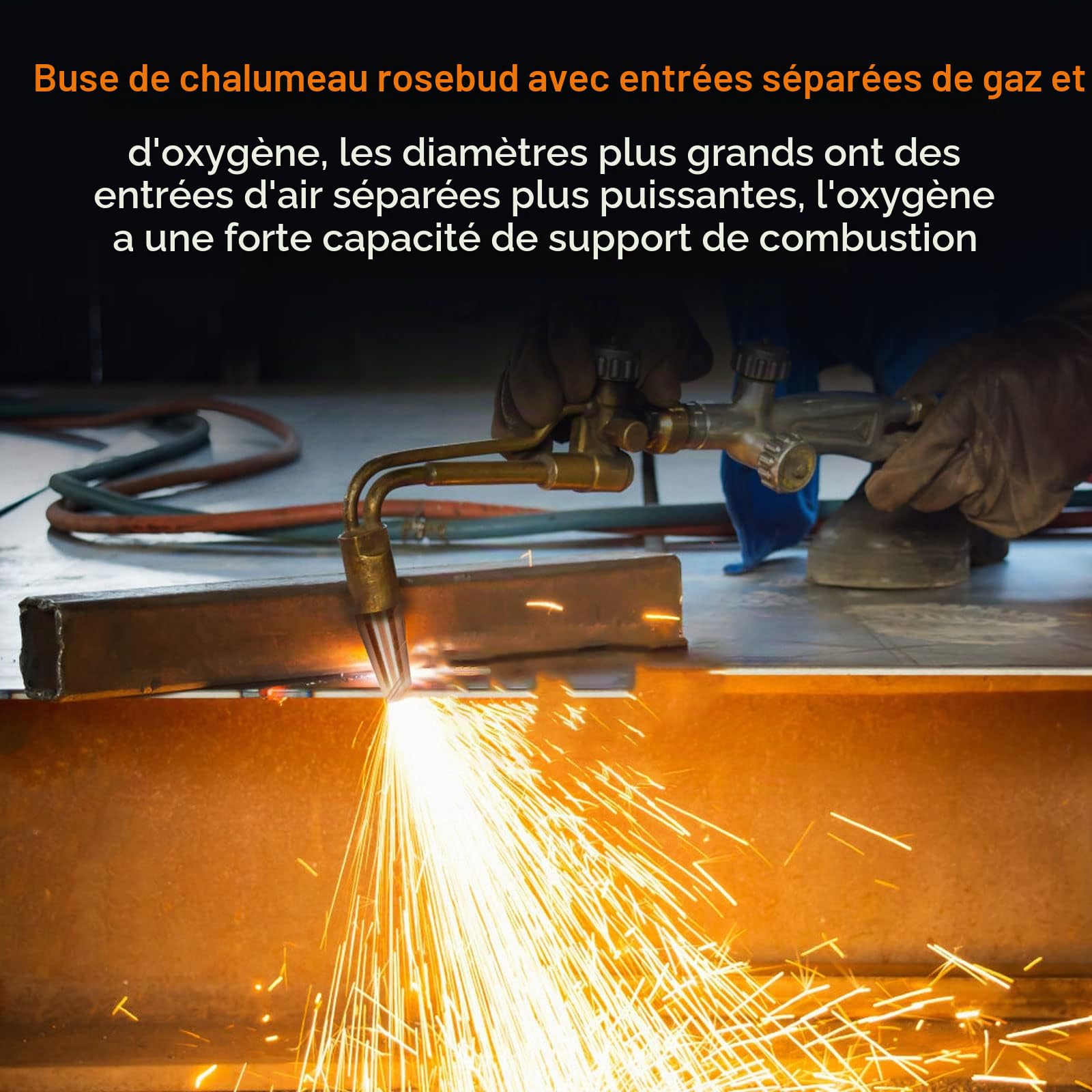 5 pièces embouts de coupe d'acétylène, embouts de soudage au gaz de buse de torche de coupe accessoires consommables pour Machine intégrée 2# G02-2