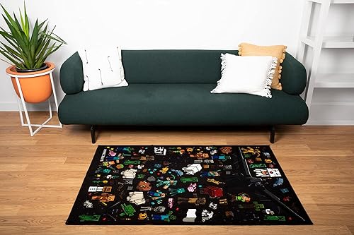 Miniatura 4 de Minecraft Mob - Alfombra de área estampada  Tapete de interior, alfombras decorativas para sala de estar y dormitorio, decoración del hogar para