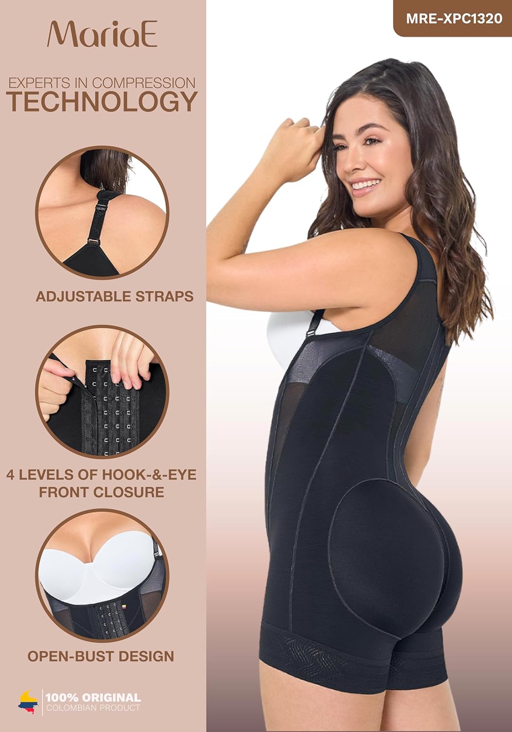 MARIAE Colombian Faja High Compression Full Body Shaper Shapewear Tummy Control Fajas Colombianas Reductoras y Moldeadoras - Image 5