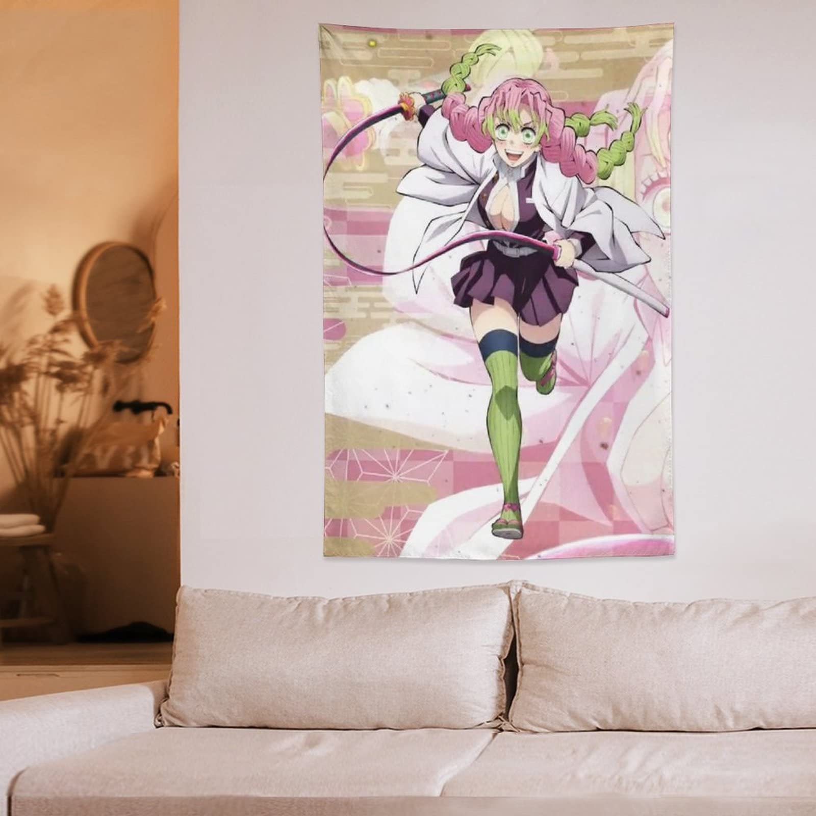 Amazon.co.jp: 鬼滅の刃 恋柱 甘露寺蜜璃 かんろじみつり タペストリー