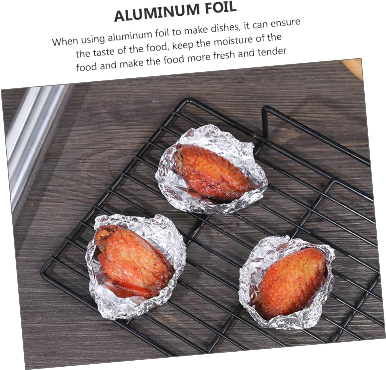 30cm x 5m Heavy Duty Aluminum Foil Sheets Non-Stick Kitchen Wrap for Baking BBQ and Roasting 4 Pack Household Aluminum Foil Roll