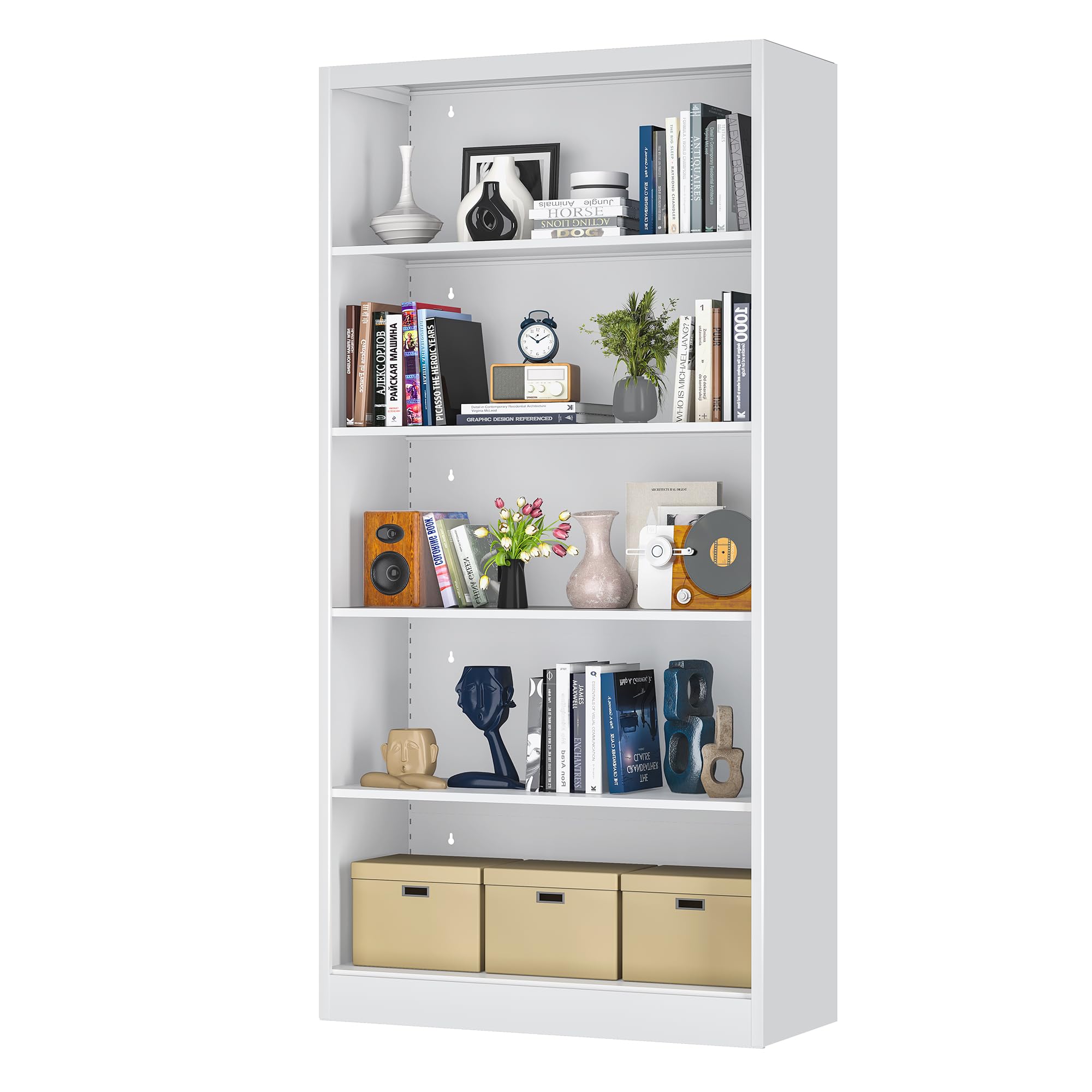 66 Inch Tall Metal Bookcase