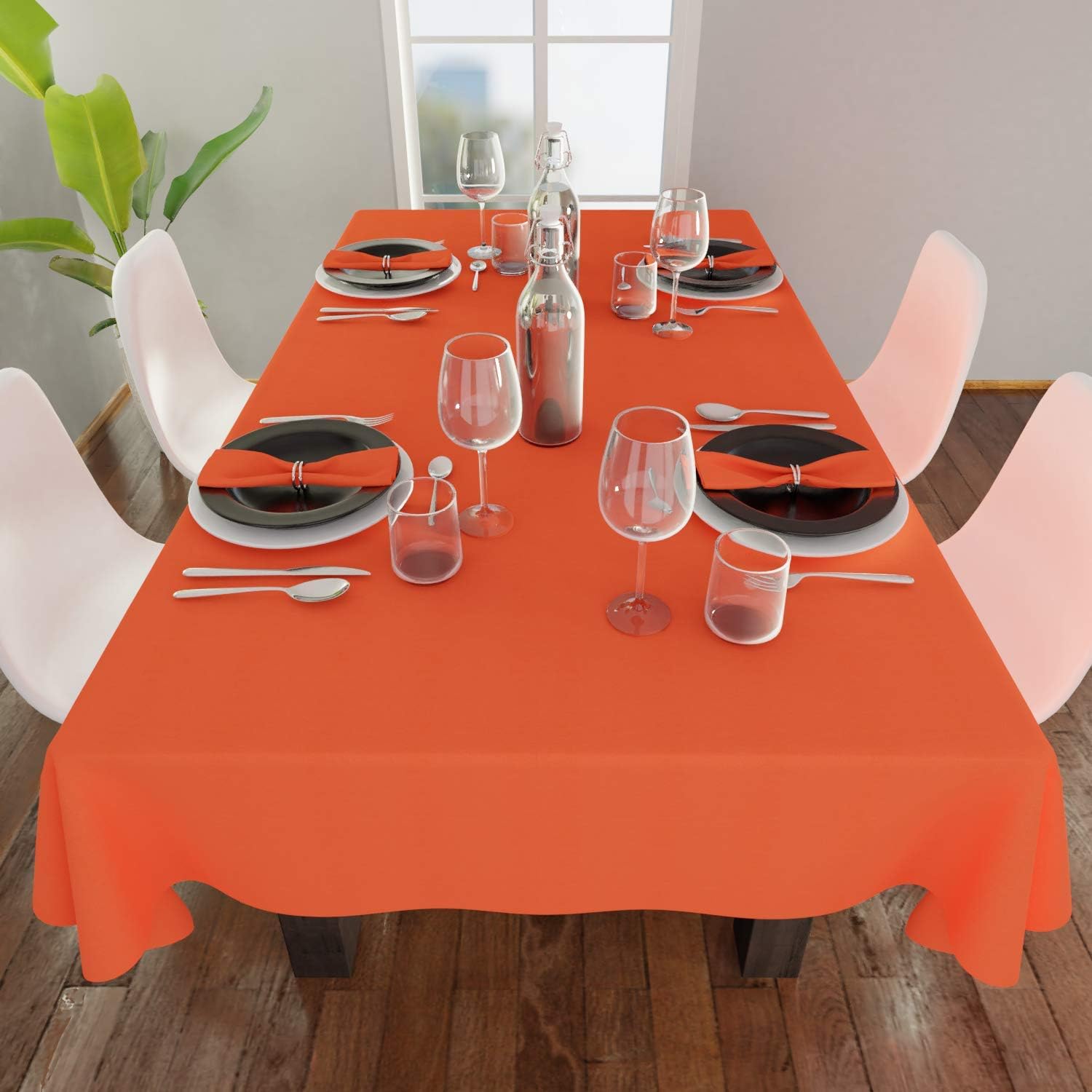 Encasa XO Dining Table Cover, Orange, 91 x 56 inch (Rectangular) - Image 4