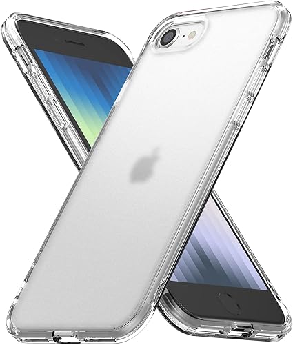 Miniatura 10 de Ringke Fusion Edge - Funda compatible con iPhone SE 5G (3 generación, 2022), parte trasera dura transparente con lados planos reforzados, a prueba
