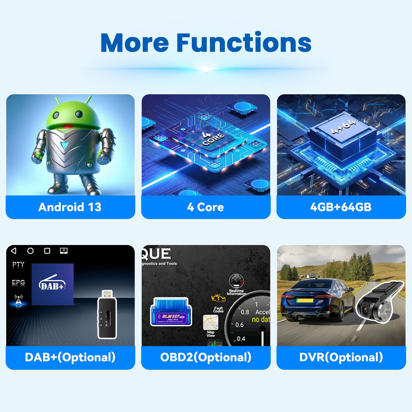 OiLiehu 4G+64G Android 13 Autoradio 1 Din avec CarPlay Android Auto sans Fil, 7“ Rétractable Manuellement Écran Tactile avec GPS WiFi Lien Miroir Bluetooth FM/RDS EQ USB AUX TF SWC Caméra Arrière