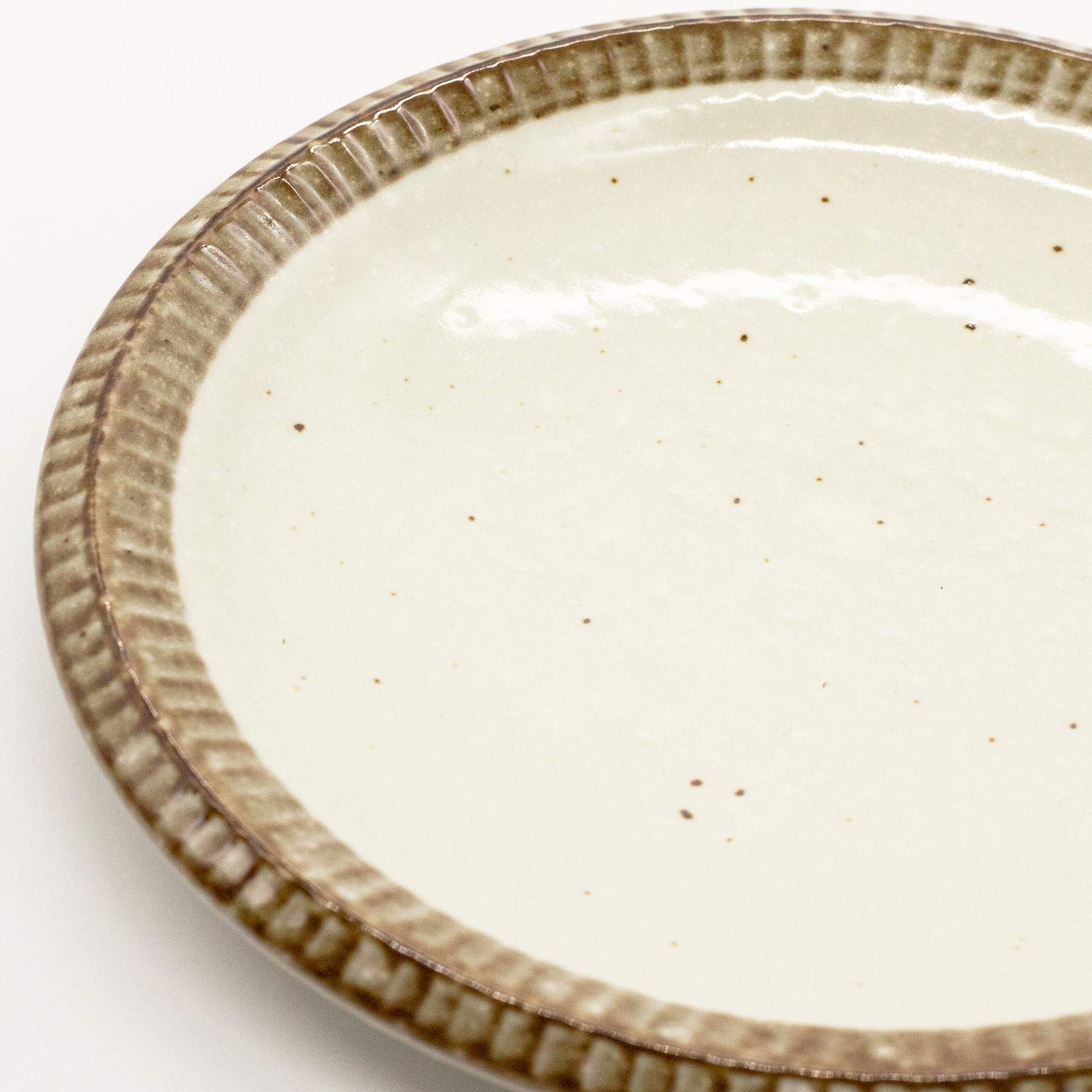 Amazon｜美濃焼 小皿 直径14cm 5枚セット 錆粉引渕十草 日本製 507-03