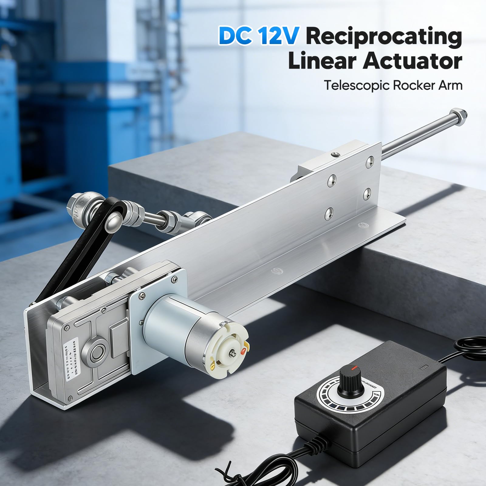 Linearantrieb,DC 12V Hub 5-10cm Linearantrieb mit Kupfermotor,Linearantrieb 12V Aluminiumgehäuse mit robuster Kolbenstange,Elektrischer Stellantrieb für Massage,Babywiege und Haushaltskleingeräte