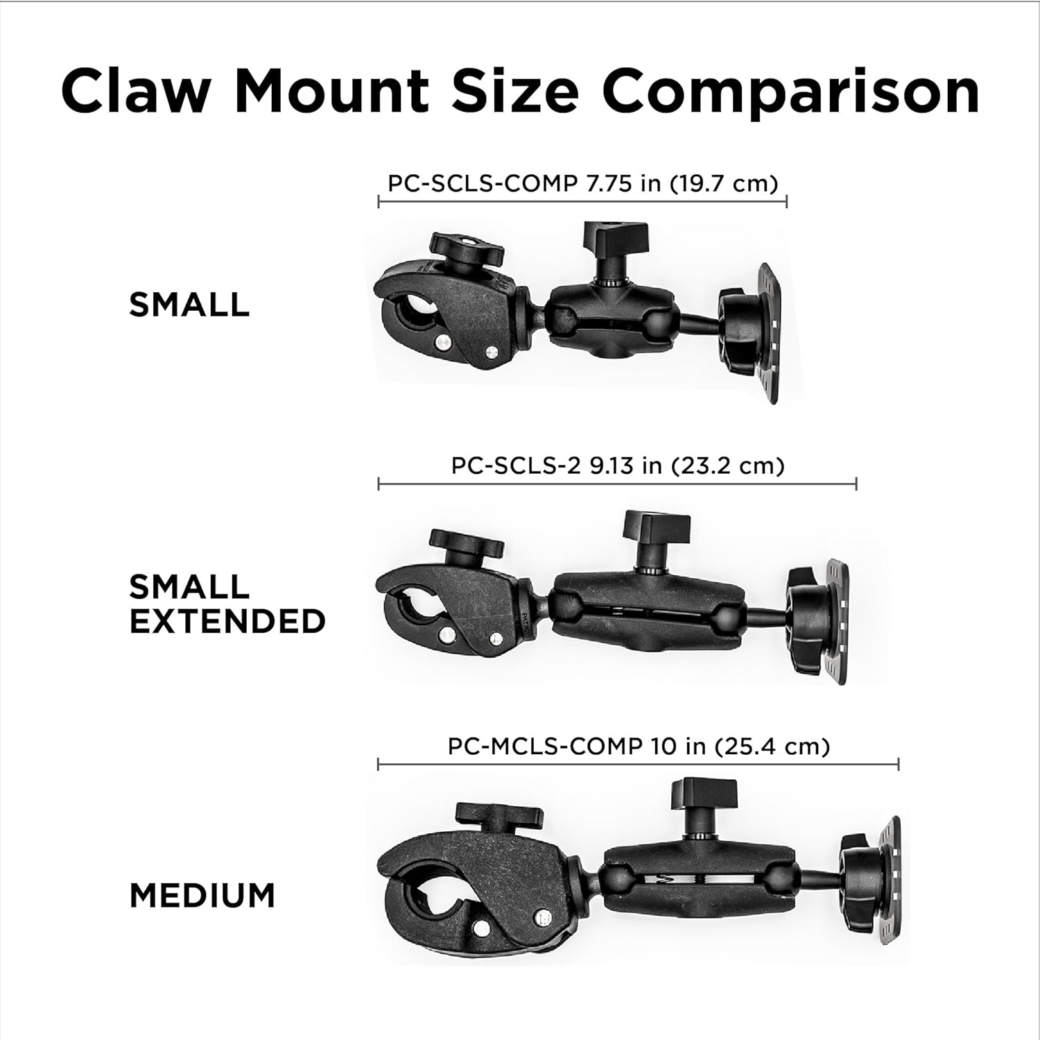 PIVOT Claw Mount – Compatible with All PIVOT Cases – Universal Mounting System – Fits Round Rails & Bars (1”-1.6” in diameter) – Tough-Claw Clamp