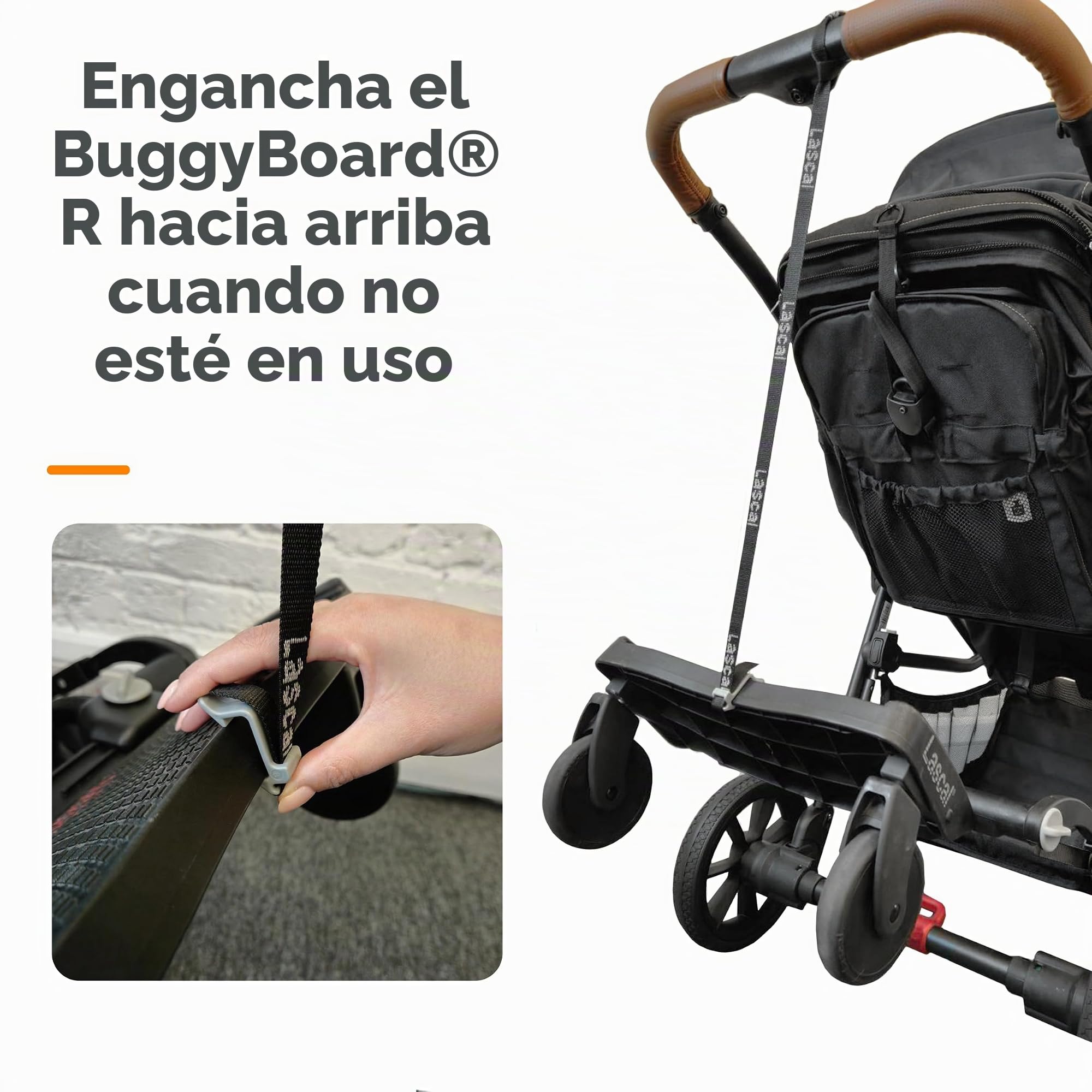 Lascal BuggyBoard Mini Plataforma con ruedas para carrito infantil, accesorio para niños de 2 a 6 años (22 kg), compatible con casi todas las sillitas de paseo, negro