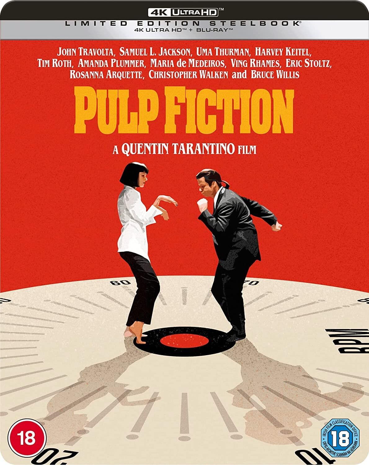 Pulp Fiction – Limited Edition, Steelbook / 1994 (Special Features) [4K UHD + Blu-ray] [Region Free]