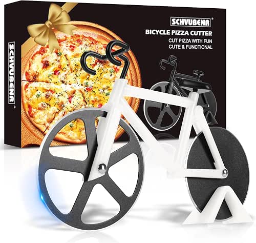 Bicycle Pizza Cutter Wheel - Gifts for Cyclists, Men, Dad,