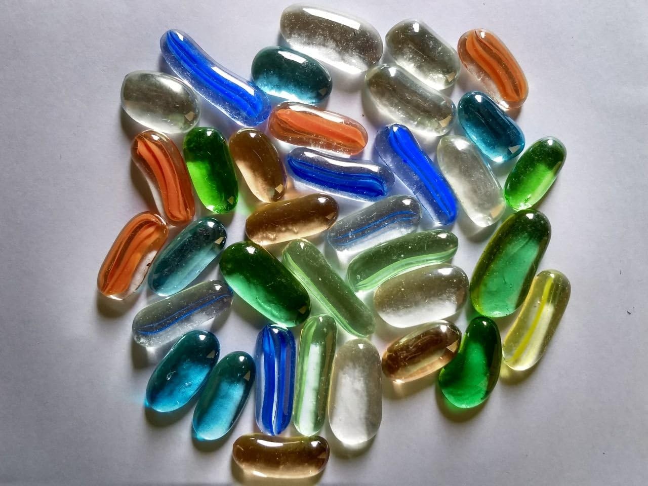 daty Glass Decorative Stone (width: 3/4 inch, height: 3/4 inch, Multicolour)