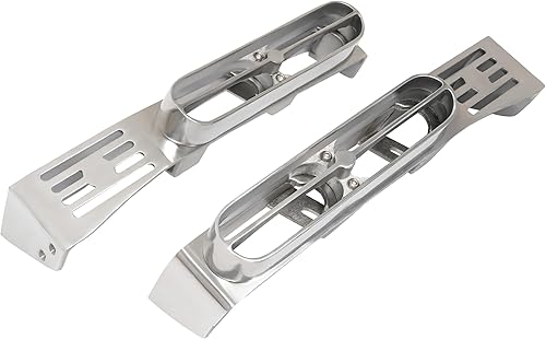 HECASA Soportes de luz para guardabarros delanteros compatibles con Peterbilt 388 389 Double JJ Blinker Bar Ribbed Guard Brace Par de soportes de