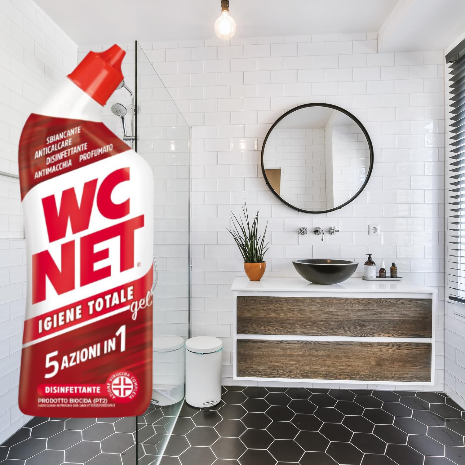 Gel Disinfettante Igiene Totale per WC 700 ml – Pulizia Profonda Antibatterica – Variazioni 4/8/12 Pezzi (12)