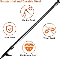 Vista 7 de Atizador para fogata, atizador de fuego extra largo de 46 pulgadas para exteriores, para chimenea, fogata, fogón de leña y uso en interiores