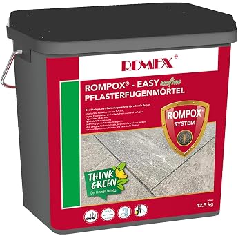 12.5 kg - 1K Paving Joint Mortar for Narrow Joints from 3 mm - Water Permeable Weed Resistant Frost-Proof for Patios Walkways Driveways Grey