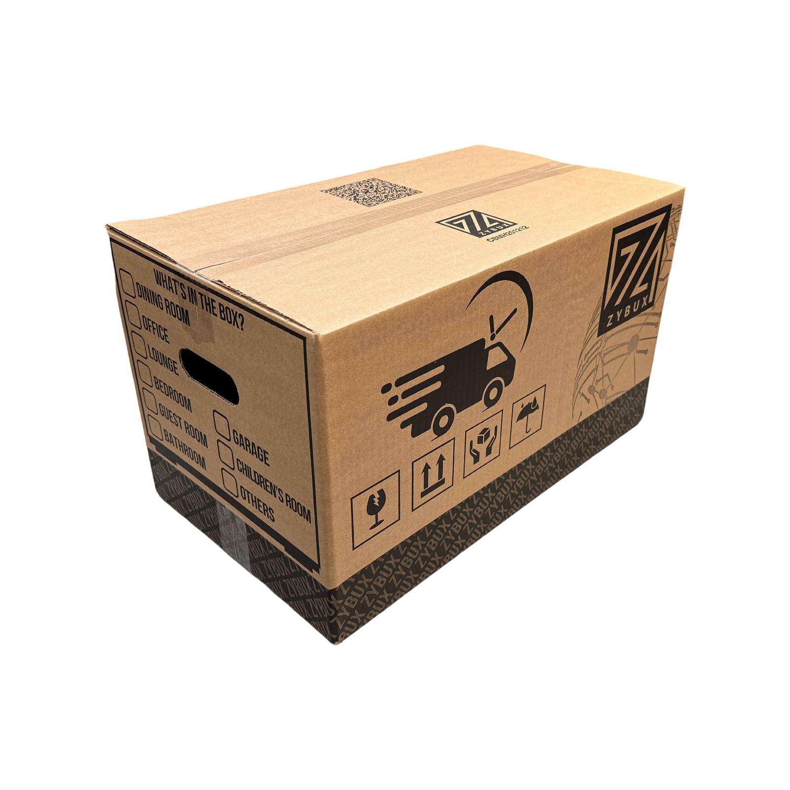 10 x Large Strong Cardboard Moving Boxes - Removal Boxes for Moving House - Packing & Storage Cartons with Carry Handles 52cm x 30cm x 30cm - (Approx. 20"x12"x12")