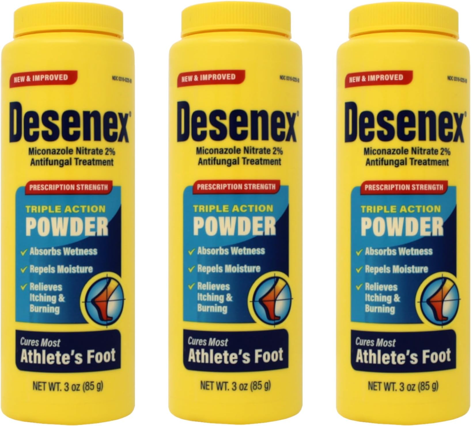 Desenex Antifungal Powder, Cures Athletes Foot - 3 OZ, 3 Pack