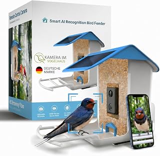 Smarter Vogelfutterspender mit WLAN-Kamera und Solar | Vogelhaus mit Kamera, Vogelfutterstation, Futterstationen für Wildvögel