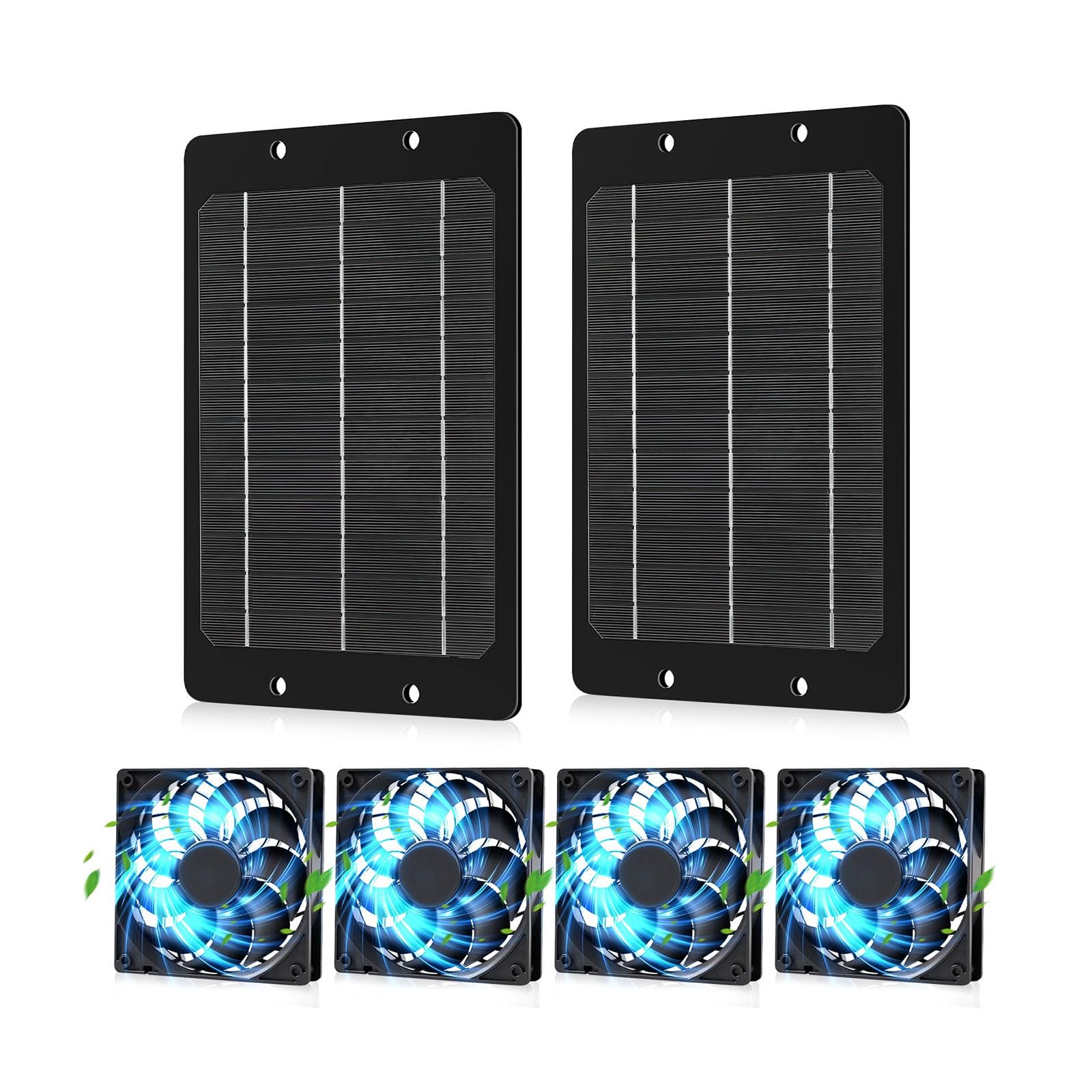 Zestaw wentylatorów solarnych z panelem do szklarni, kurnika, szopy na poddaszu, zasilany naturalnym światłem, cyrkulator powietrza, chłodzenie, przestrzeń dachowa, zestaw wydechowy, pilot
