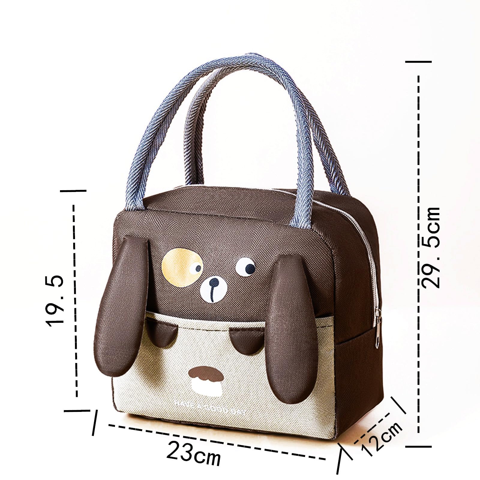 WUWYOUWL Lunch Bag,Cute Carton Insulated Lunch Box,Reusable Lunch Cooler Bags,Waterproof Lunchbag - Image 2