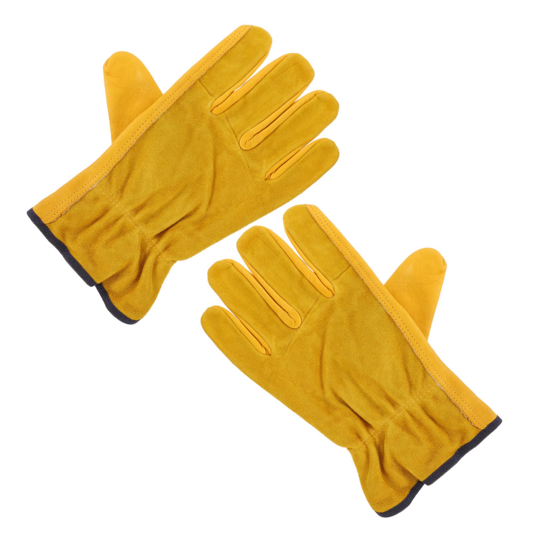 FUNOMOCYA 1 Pair of Leather Gardening Gloves Work Gloves for Men Women Protective Heavy Duty Waterproof