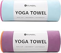 Eunzel Non-Slip Hot Yoga Mat Towel - Ultra-Absorbent Microfiber for Bikram, Pilates, Workouts 26.5" x 72"