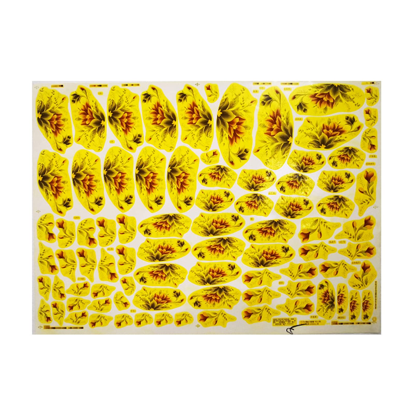 Papier Transfert Sous Glaçure Floral Pour Céramique - Motif Nature, Facile à Appliquer