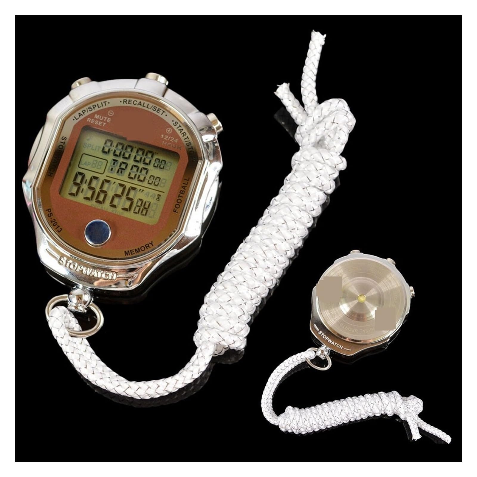 Chronomètre De Sport Numérique, Minuterie 1/1000 Secondes, Chronographe, Compteur D'entraînement LCD, Chronomètre De Sport Portable avec Bracelet