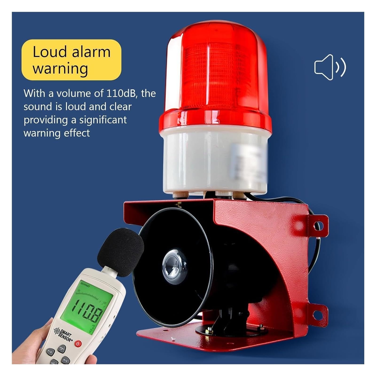 LED-Sirenenalarm aus PC und Stahl