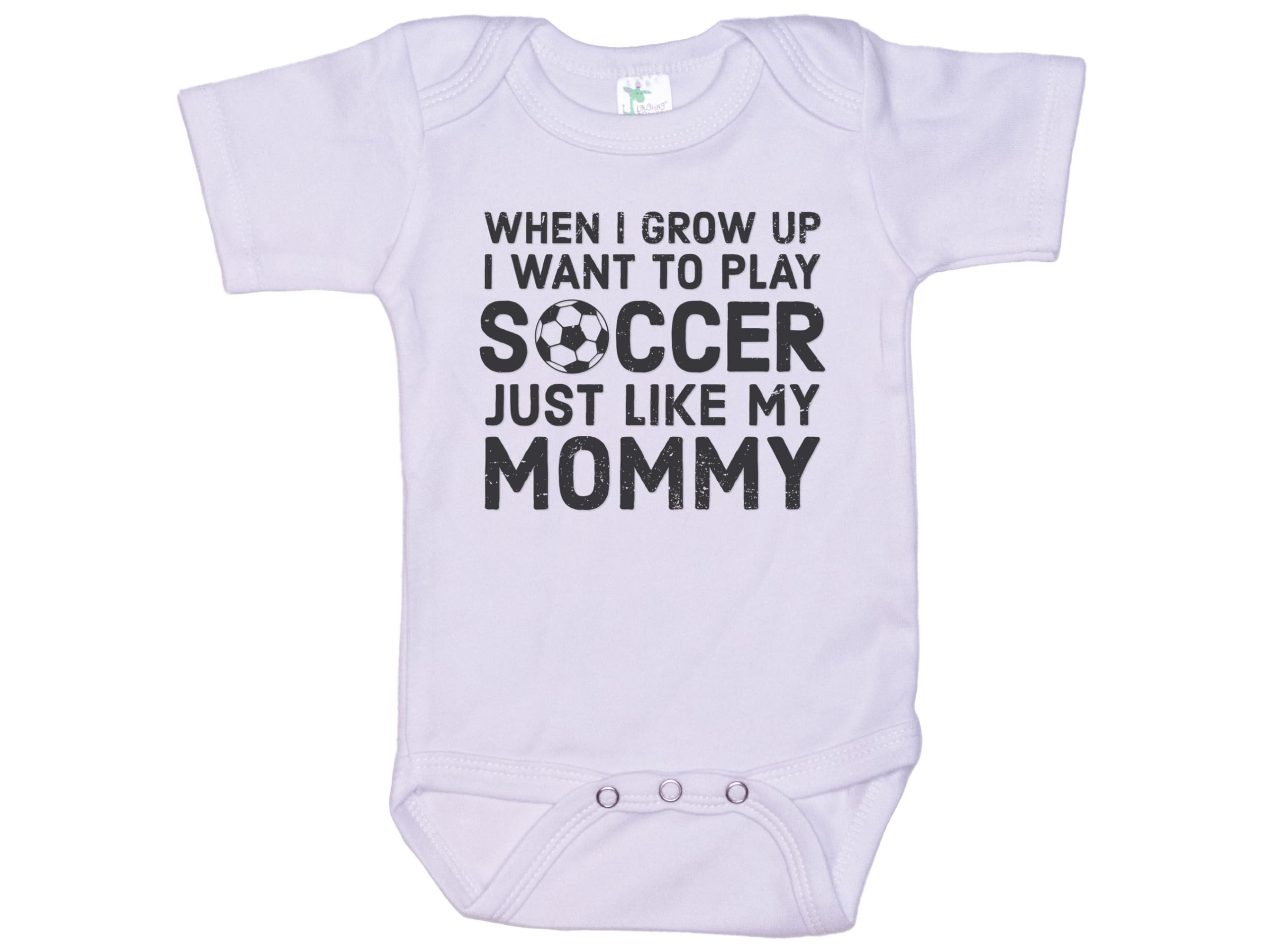 Baby Soccer Onesie/When I Grow Up I Want To Play Soccer Just Like My Mommy/Futbol Bodysuit