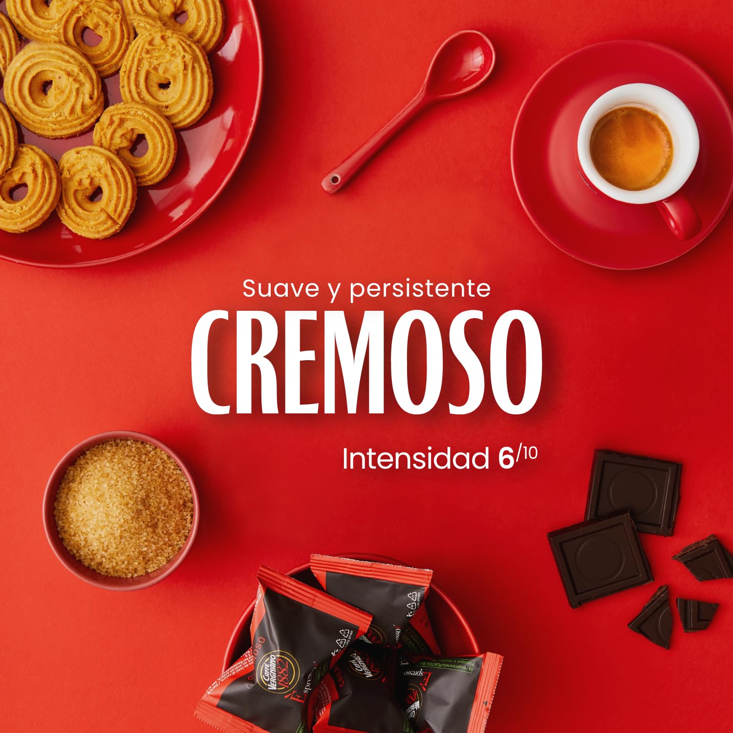 Caffè Vergnano 1882 - Cápsulas Compatibles Nespresso, Cremoso | Pack de 100 Cápsulas