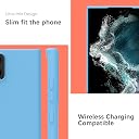YATWIN Silicone Back Case for Samsung Galaxy S22 Ultra, Soft-Touch Phone Back Cover for Samsung Galaxy S22 Ultra - Sky Blue gallery image
