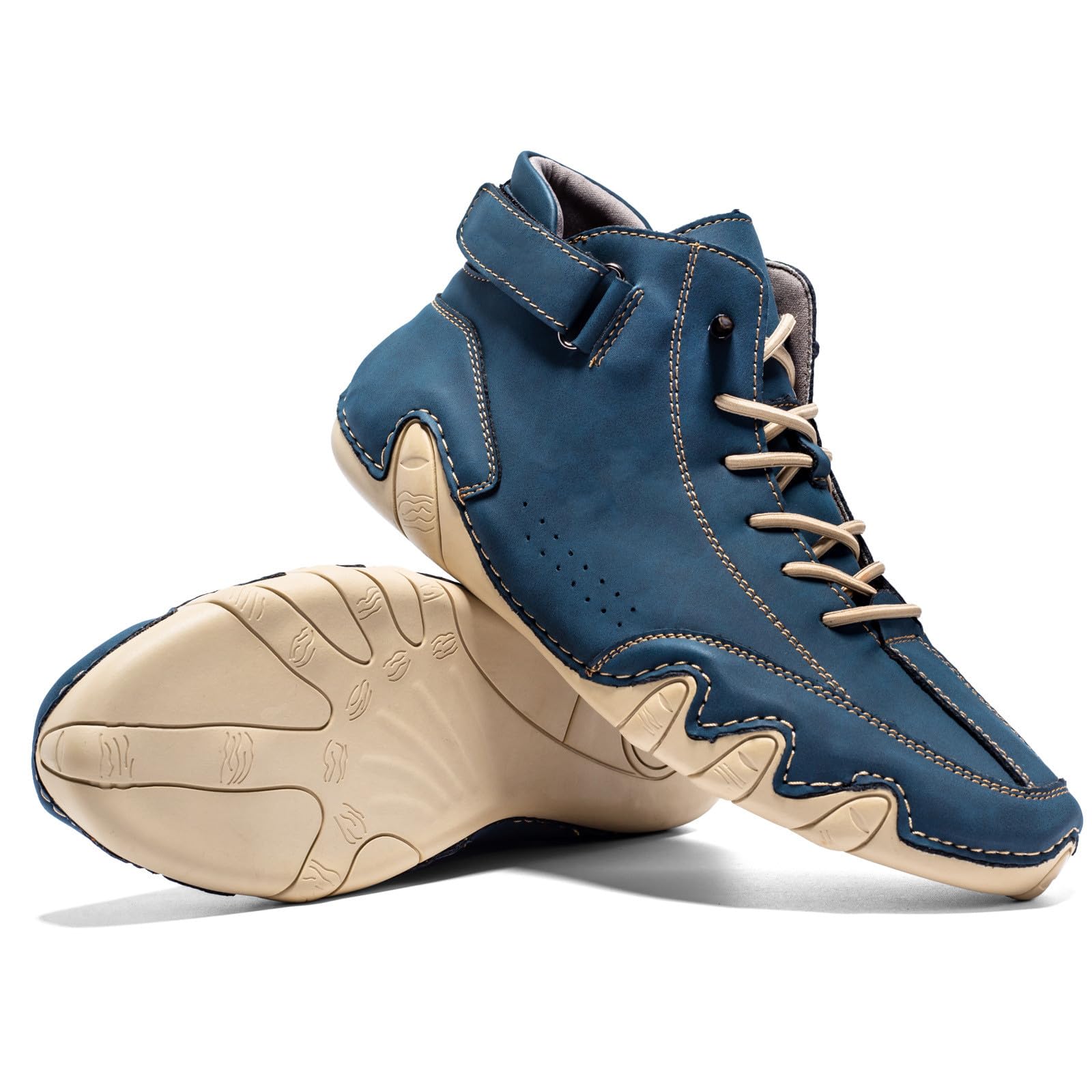 Zapatos planos casuales de piel sintética para hombre, transpirables