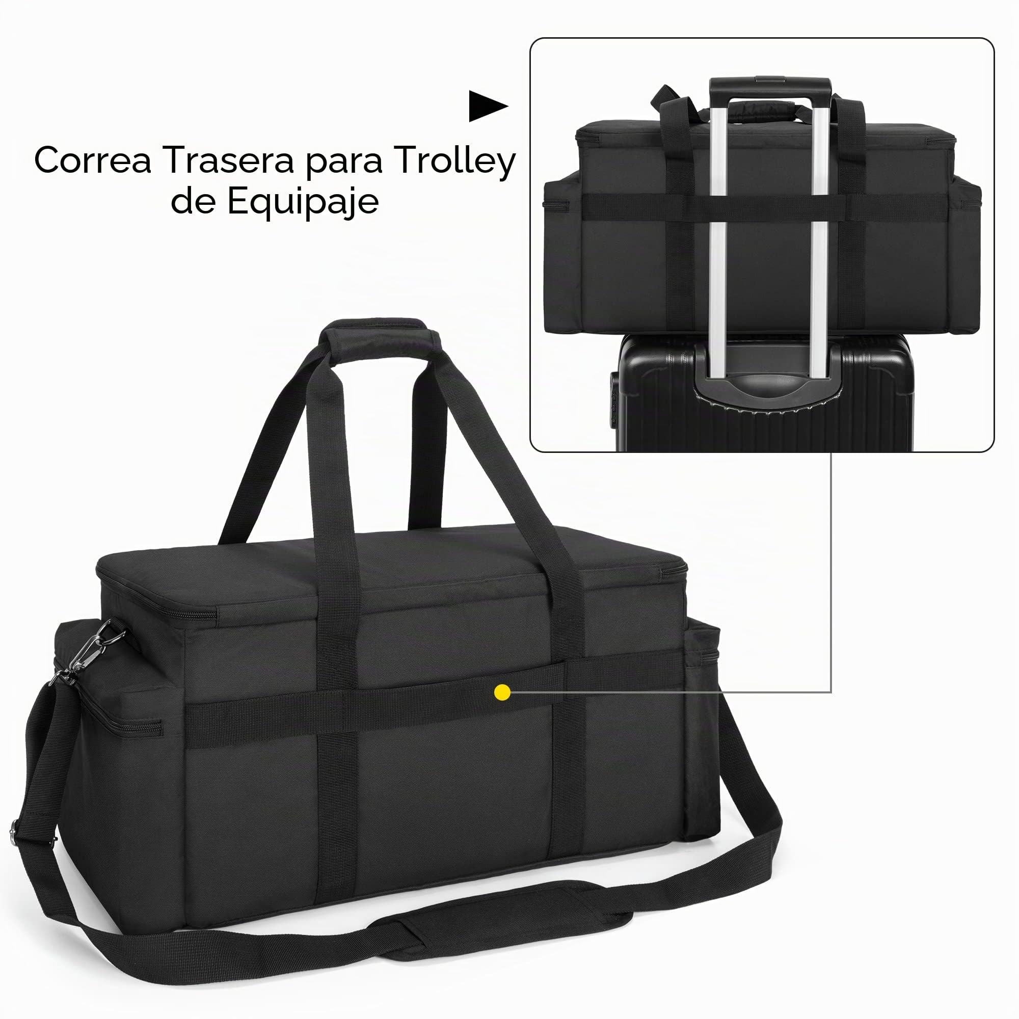 LoDrid Equipo de DJ, Bolsa para Cables y Accesorios (Solo la Bolsa) | Bolsa para cables de DJ con base acolchada extraíble, separador para portátil de 15,6 pulgadas y accesorios para músicos