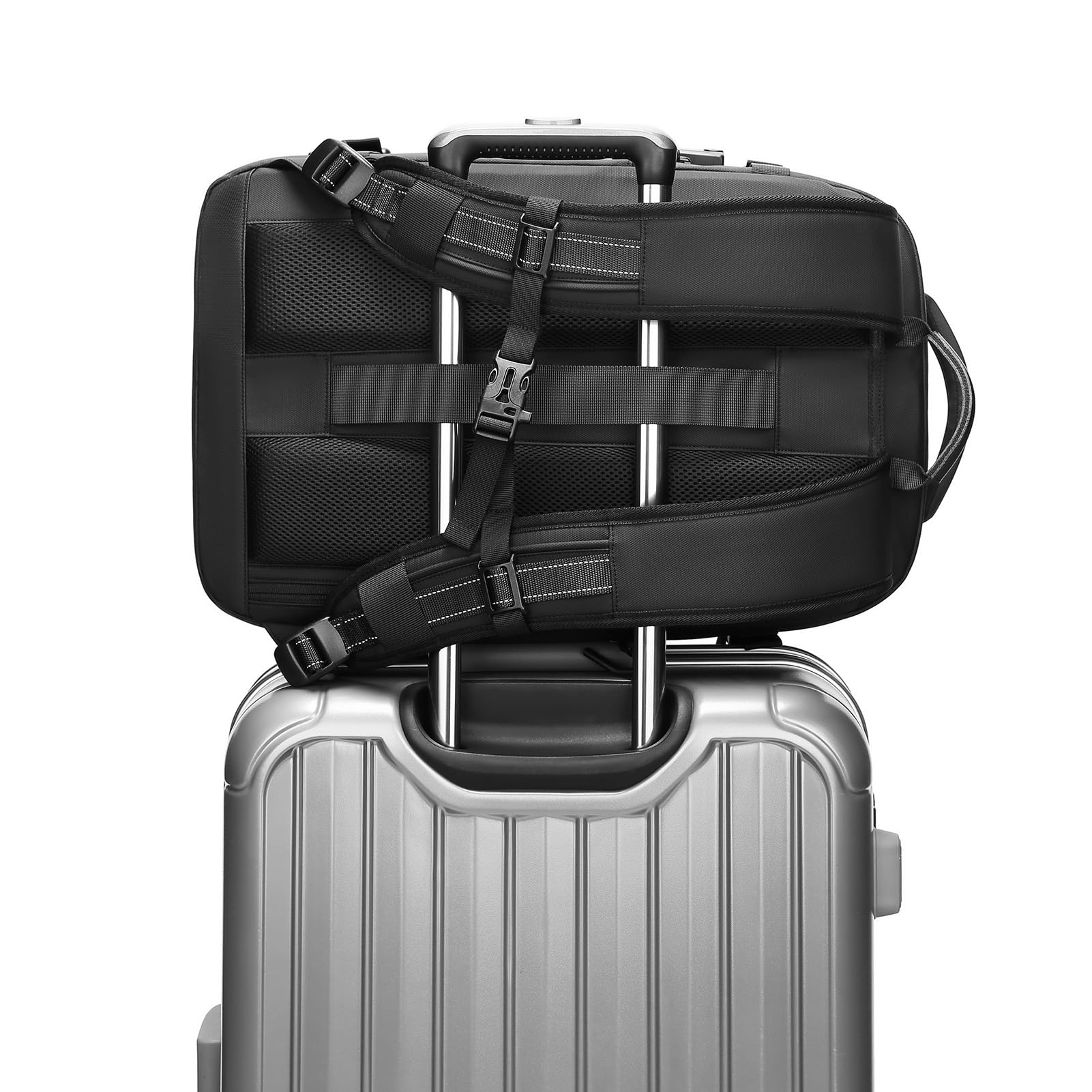 SIXRUN Sac à Dos de Compression Sous Vide, Sac à Dos de Voyage Extensible de 25L 60L avec Compartiment pour Ordinateur Portable de 17 Pouces et Séparation Humide/Sèche pour Voyage