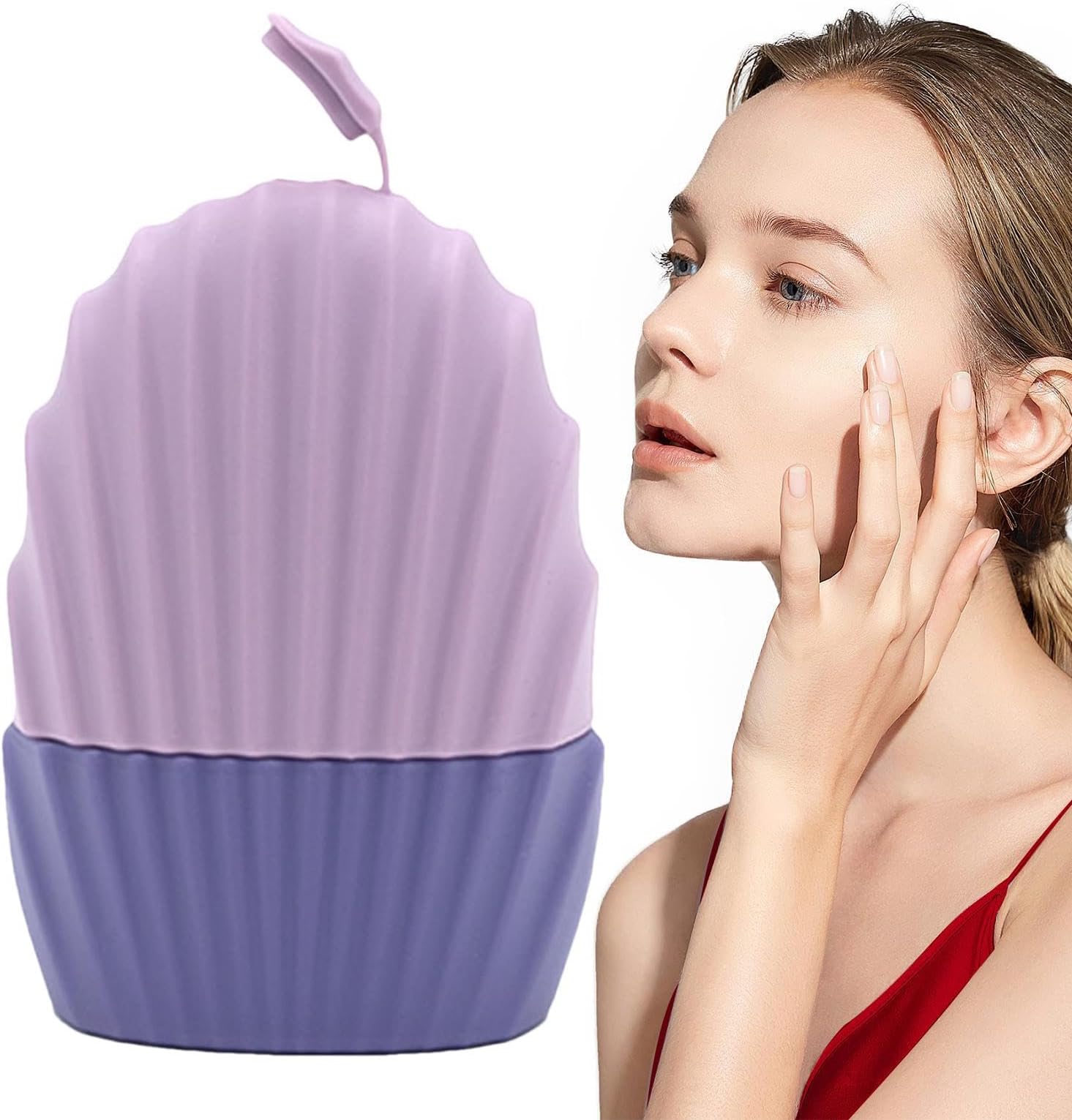 Silicone Ice Face Roller | Shells Shape Ice Facial Cube - Skin Care Tools Reusable Roller Facial Cube Mold for Face
