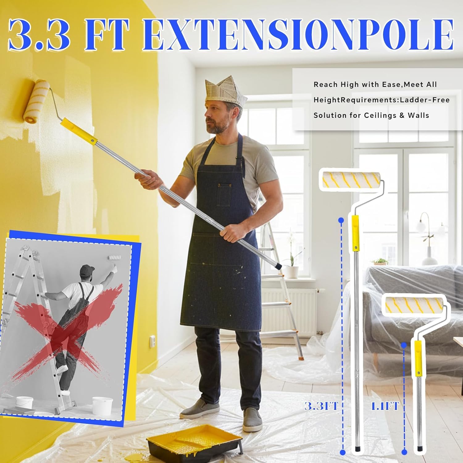 18-Piece Paint Roller Kit - Easy Painting! -3