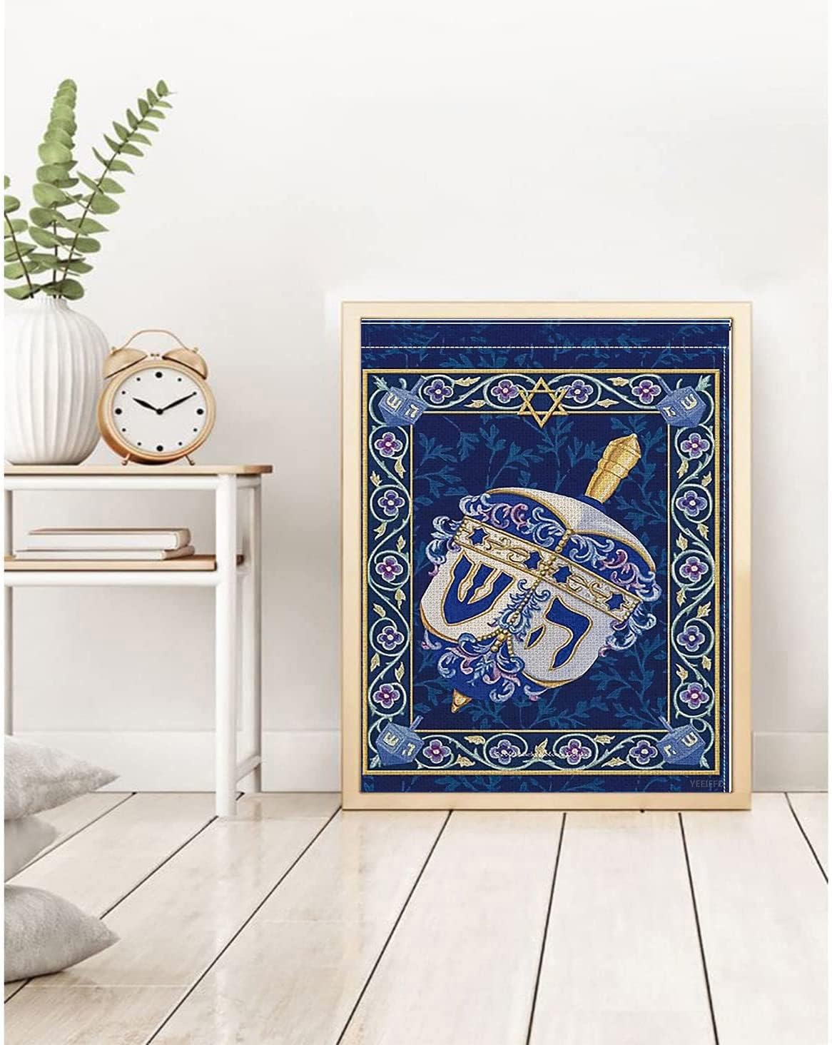 DIY Diamond Painting Full Round Drill Kits for Adults Hanukkah Star of David Jewish 12x16 inch