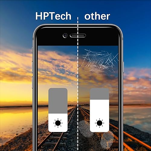 Miniatura 4 de HPTech Paquete de 2 protectores de pantalla de privacidad diseñados para iPhone SE 2020, iPhone 8, iPhone 7, iPhone 6S, iPhone 6 de vidrio templado