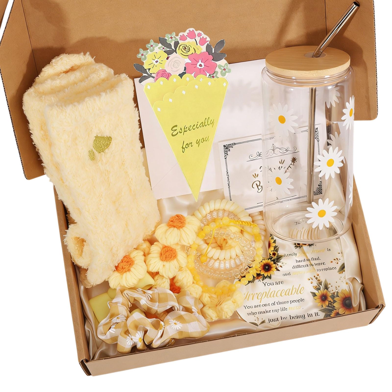 Boîtes cadeaux d'anniversaire jaunes pour femme Saint-Valentin et remerciement de mariage